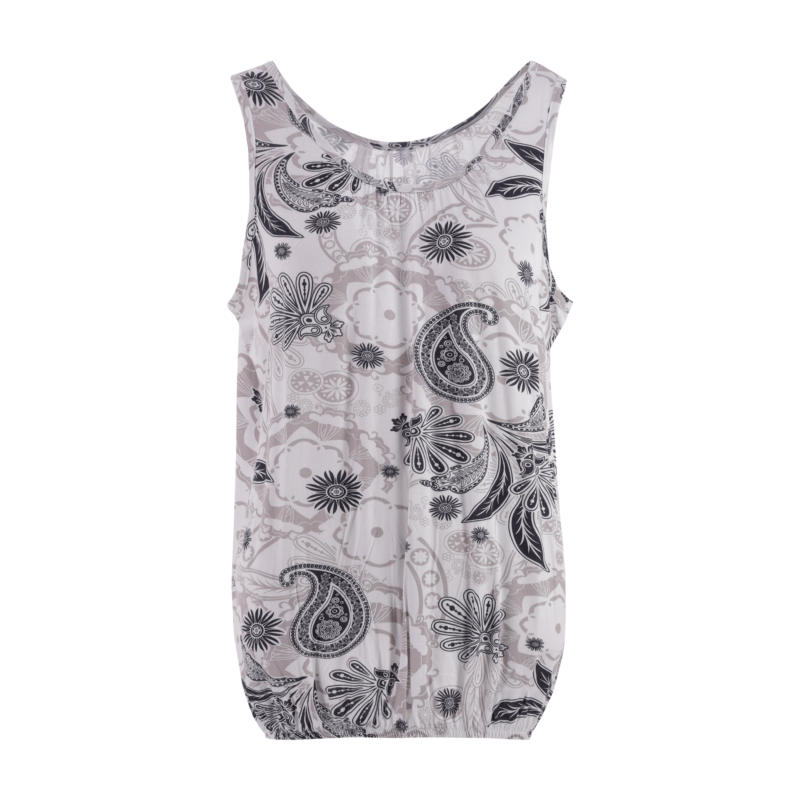 Triga Print Top, Weiss