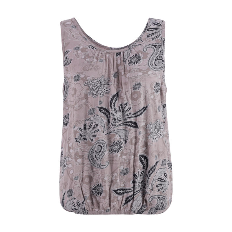 Triga Print Top, Beige