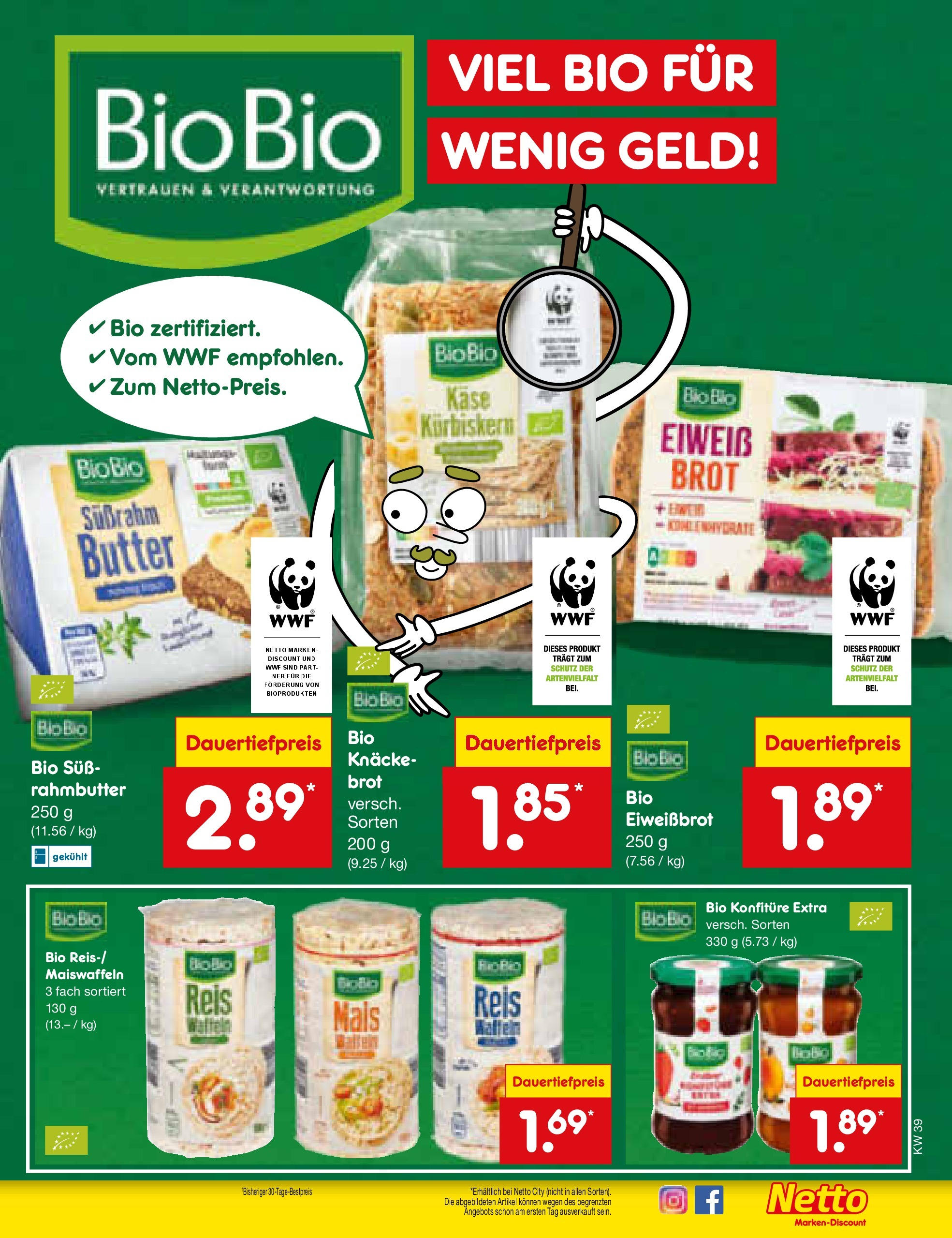 Netto Marken-Discount - Niedersachsen (ab 23.09.2024) » Angebote | Seite: 17 | Produkte: Butter, Käse, Waffeln, Reis