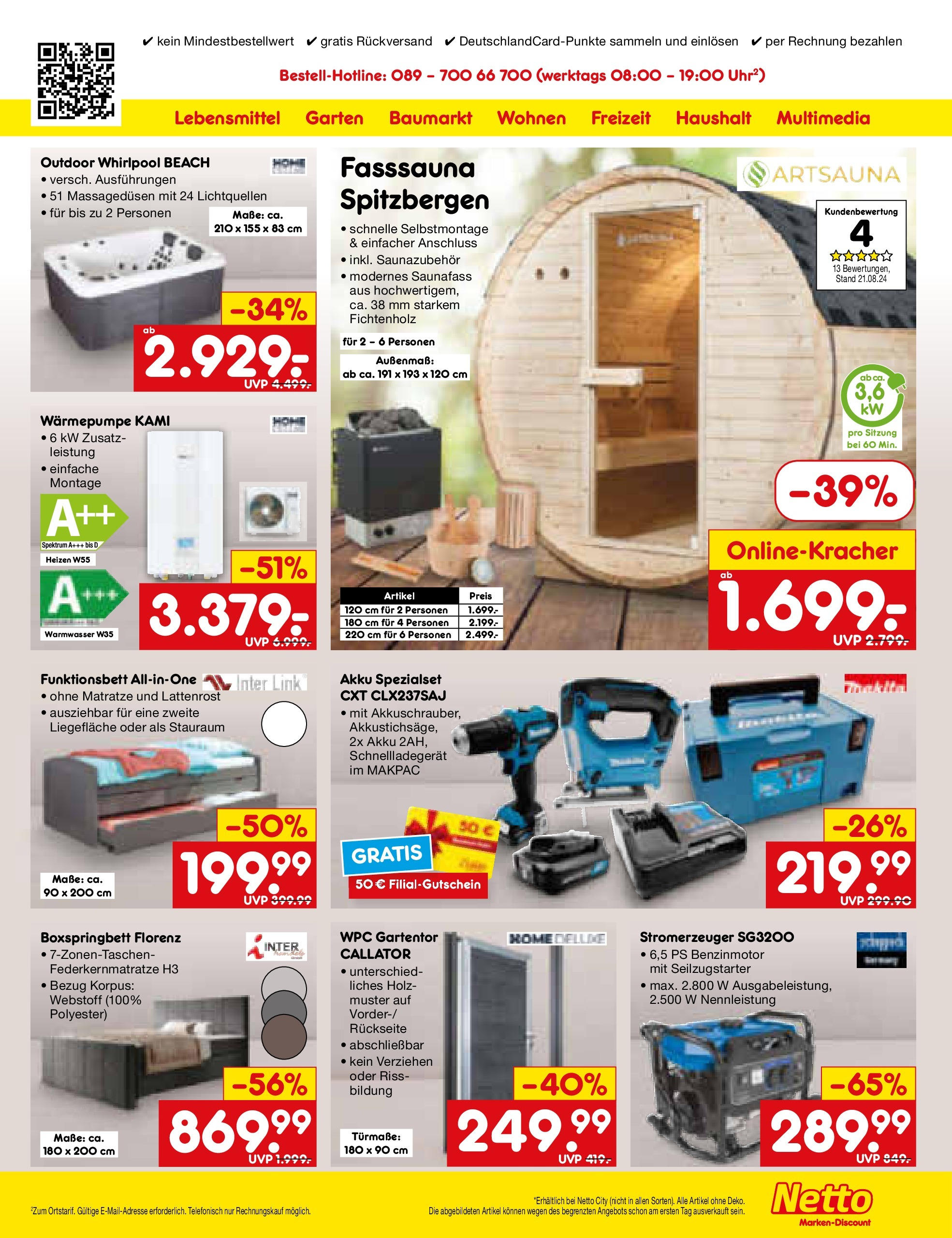 Netto Marken-Discount - Brandenburg (ab 23.09.2024) » Angebote | Seite: 39 | Produkte: Matratze, Lattenrost, Boxspringbett