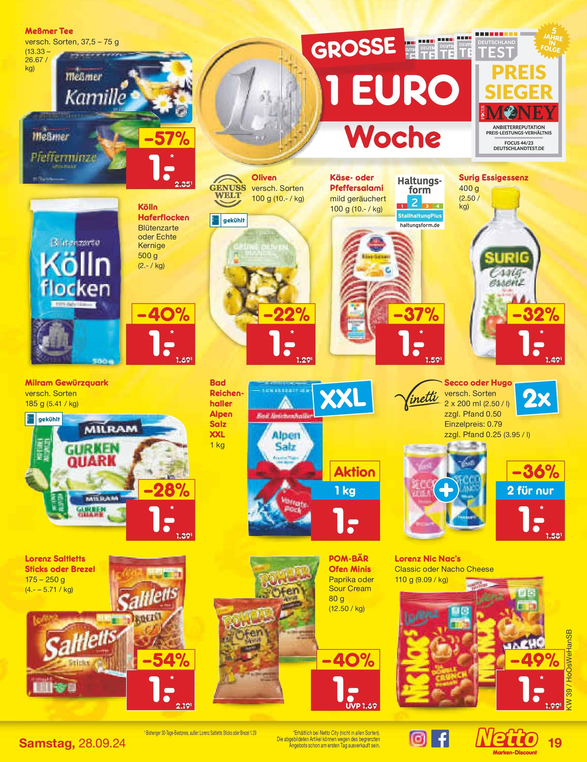 Netto Marken-Discount - Niedersachsen (ab 23.09.2024) » Angebote | Seite: 23 | Produkte: Ofen, Kolln, Messmer, Flocken