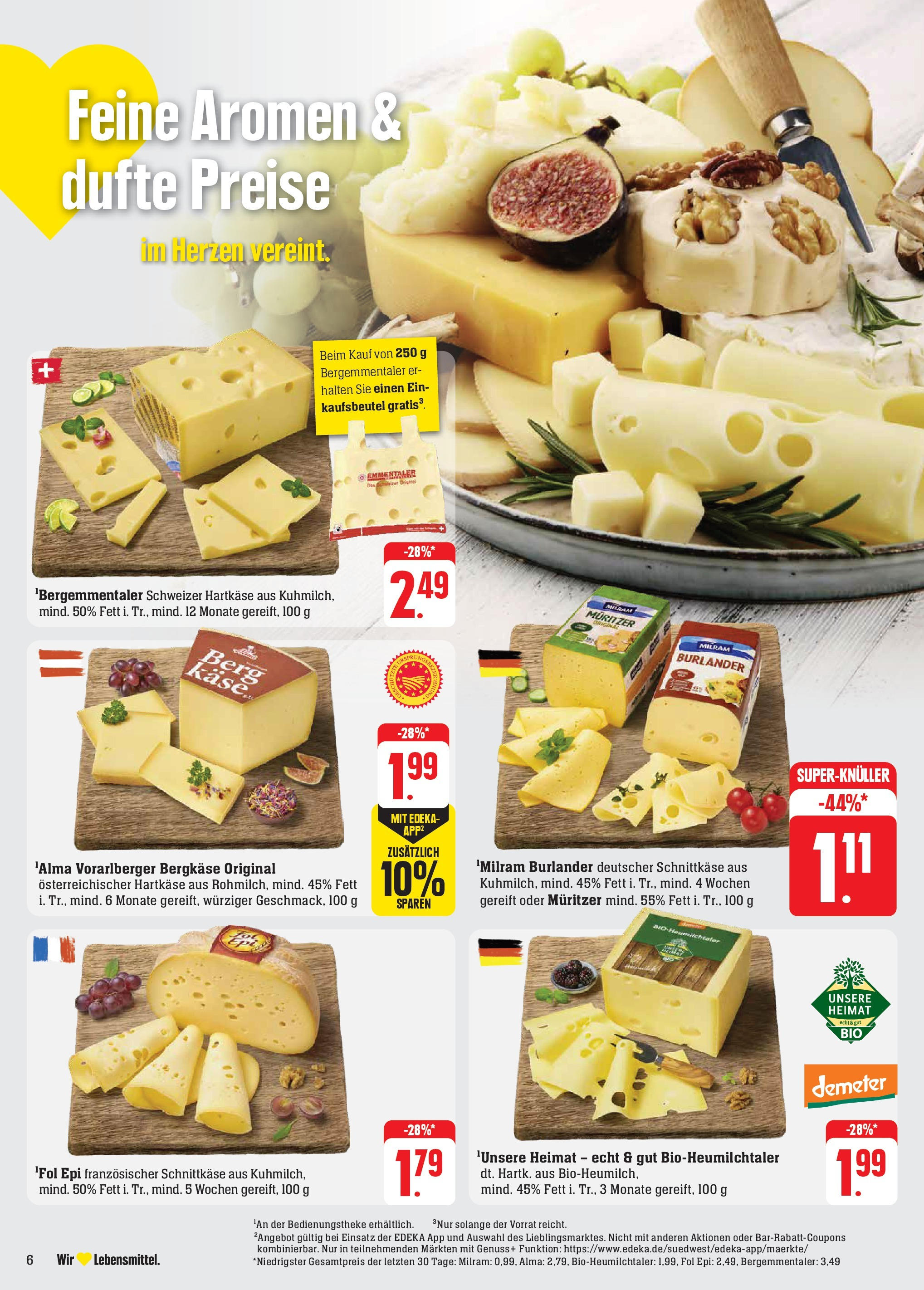 Edeka - Neu-Anspach, Lilienthalstraße 2 (ab 23.09.2024) » Angebote Online | Seite: 6 | Produkte: Käse, Milram