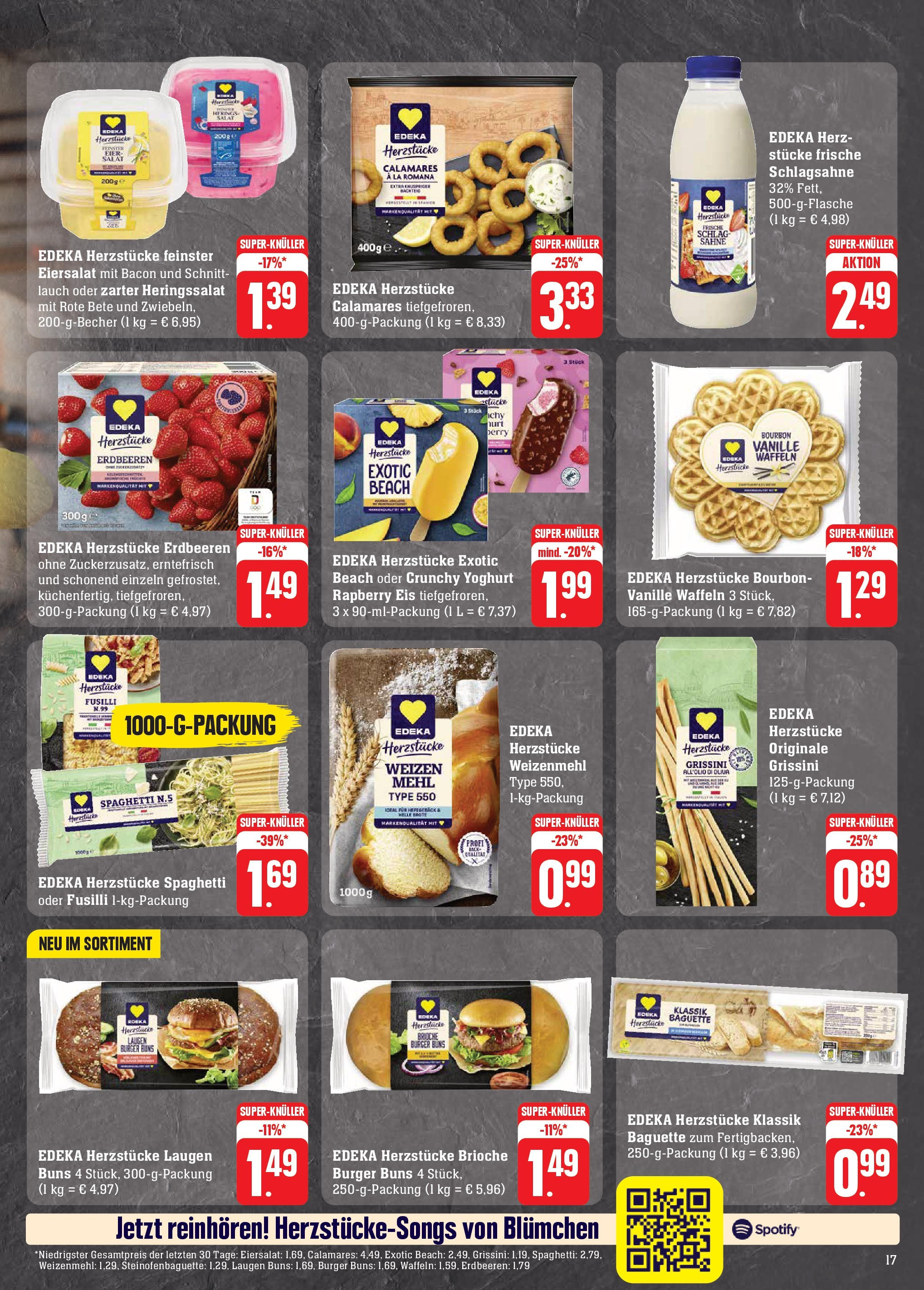 Edeka - Neu-Anspach, Lilienthalstraße 2 (ab 23.09.2024) » Angebote Online | Seite: 19 | Produkte: Eier, Waffeln, Sahne, Salat