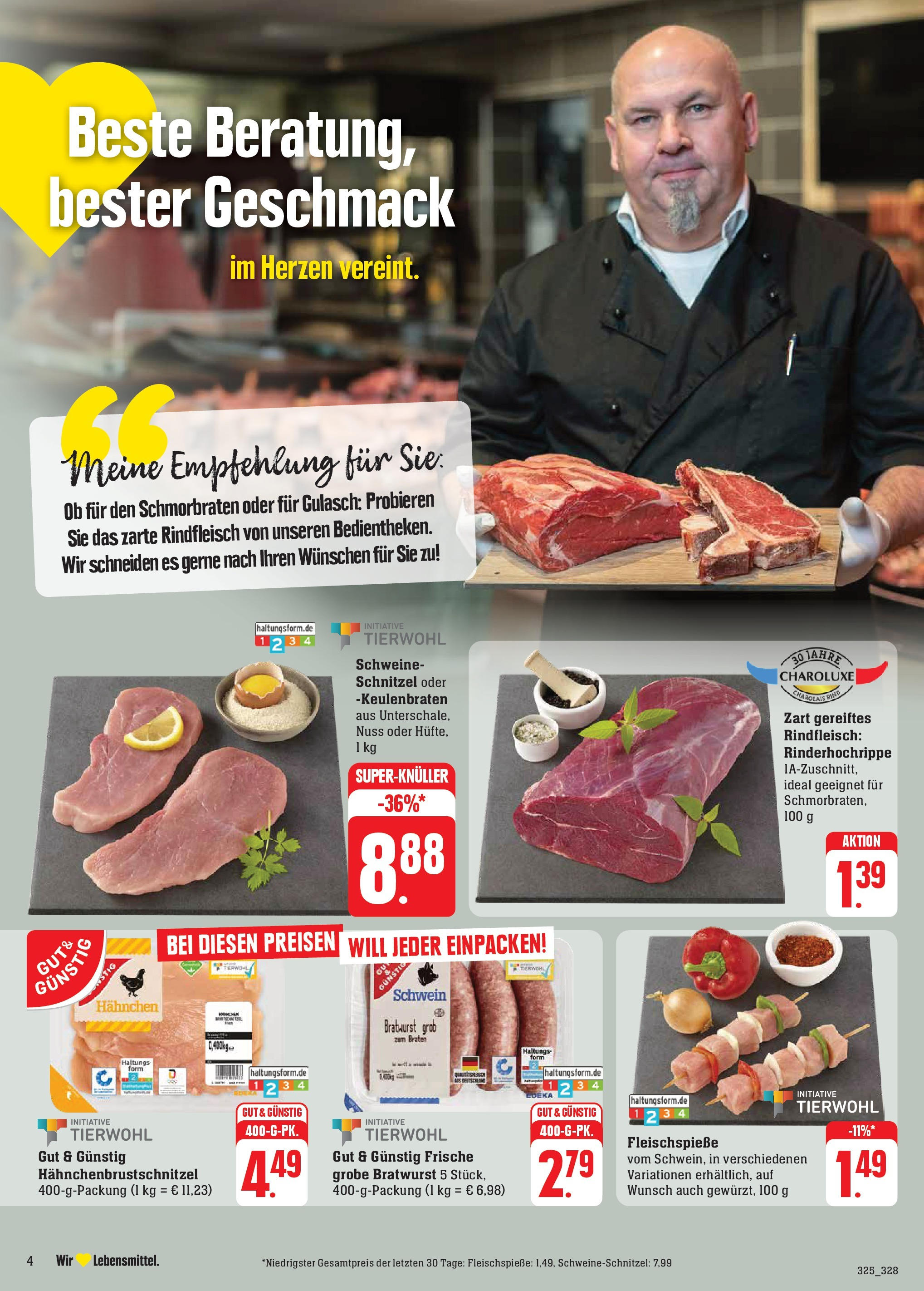 Edeka - Neu-Anspach, Lilienthalstraße 2 (ab 23.09.2024) » Angebote Online | Seite: 4 | Produkte: Hahnchen, Bratwurst, Schnitzel, Gulasch