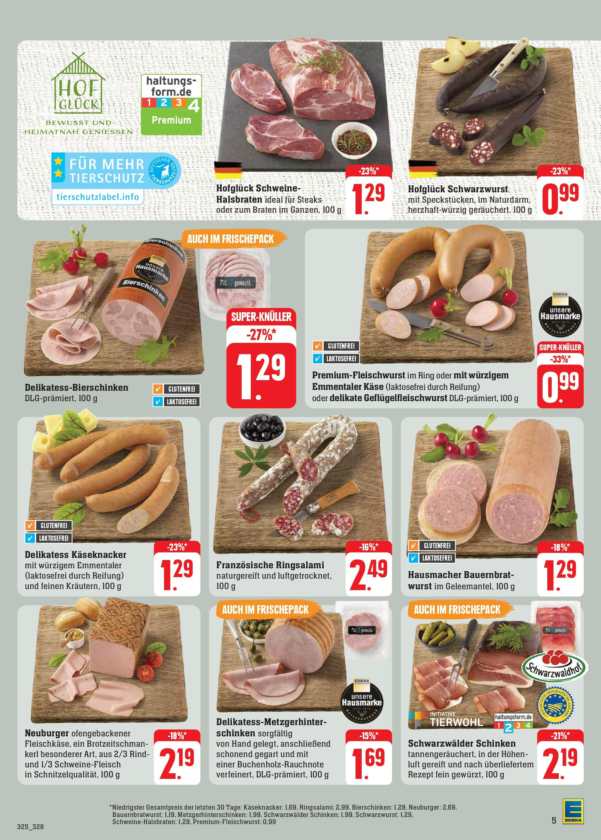 Edeka - Neu-Anspach, Lilienthalstraße 2 (ab 23.09.2024) » Angebote Online | Seite: 5 | Produkte: Käse, Wurst, Schinken, Schweinefleisch