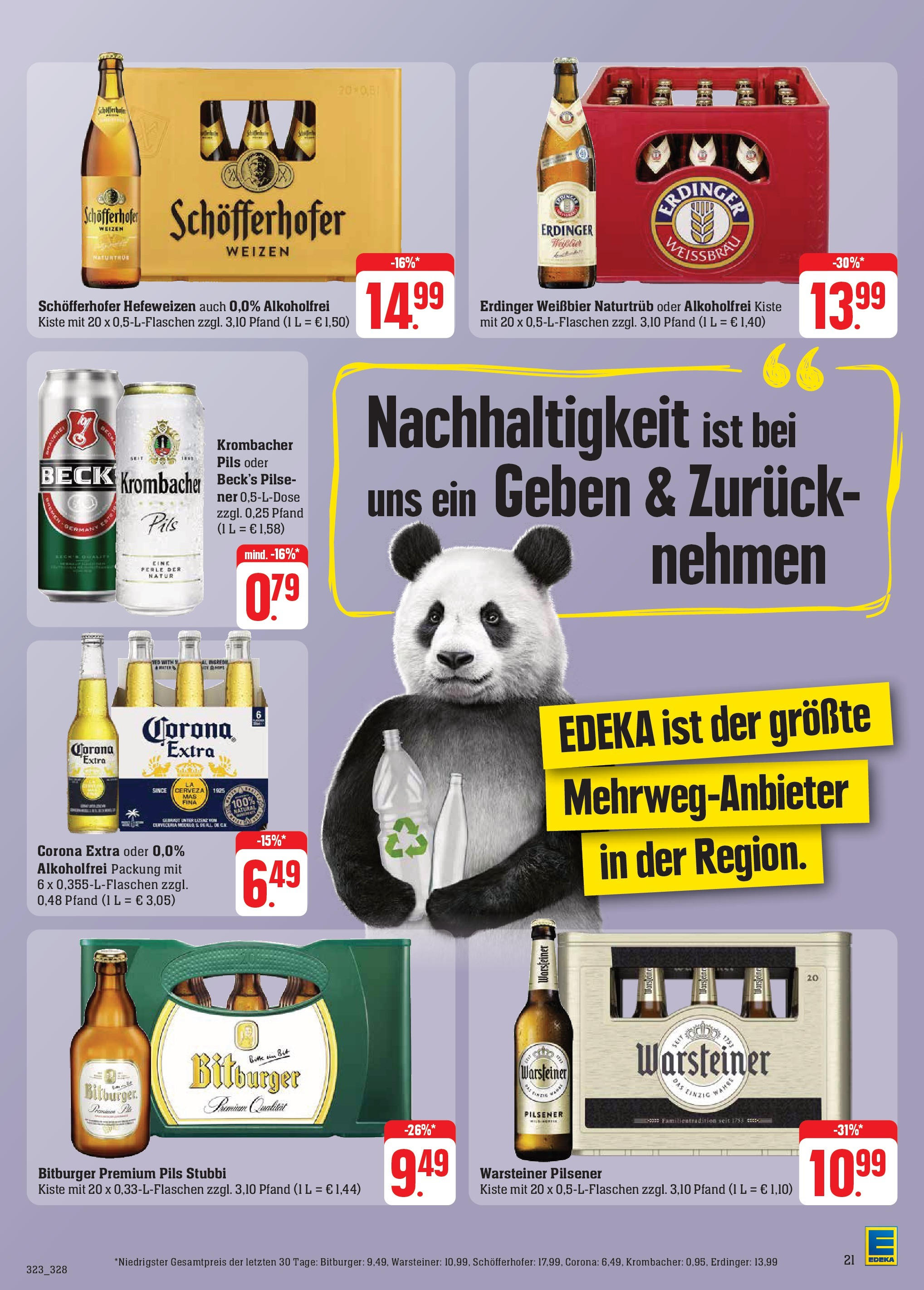 Edeka - Neu-Anspach, Lilienthalstraße 2 (ab 23.09.2024) » Angebote Online | Seite: 23 | Produkte: Erdinger, Weißbier, Pils, Krombacher