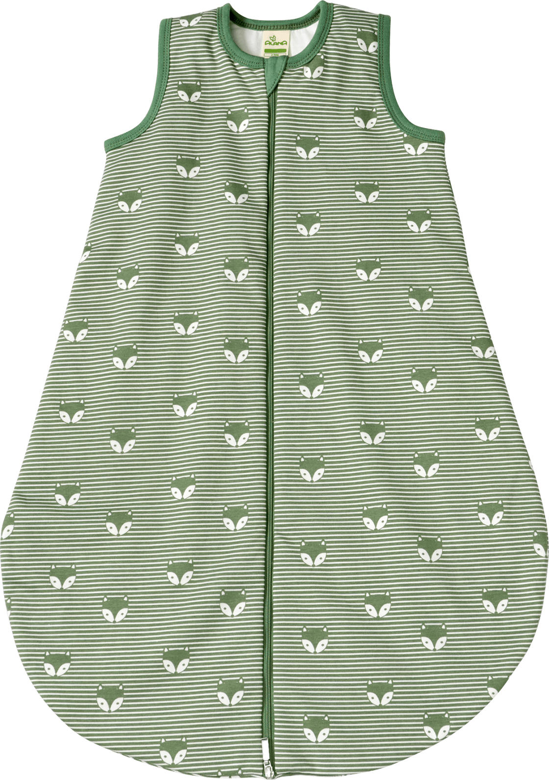 ALANA Schlafsack 2 TOG mit Fuchs-Muster, grün, 70 cm