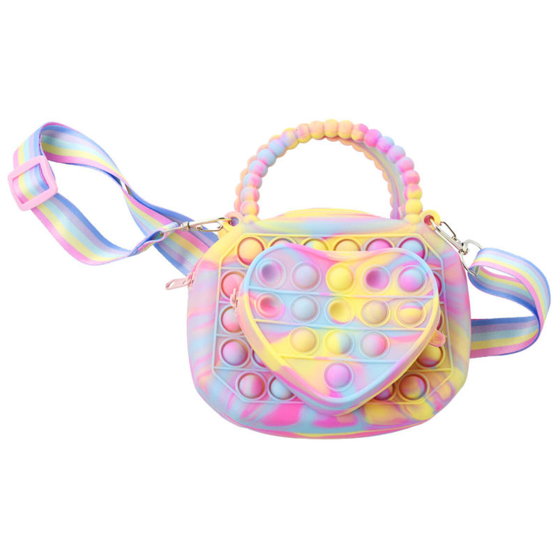 Pop it-Tasche mit Herz-Applikation