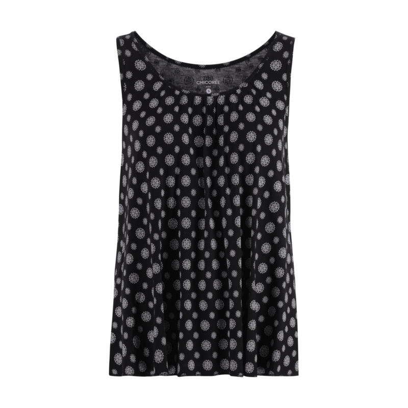 Tip Print Top, Schwarz