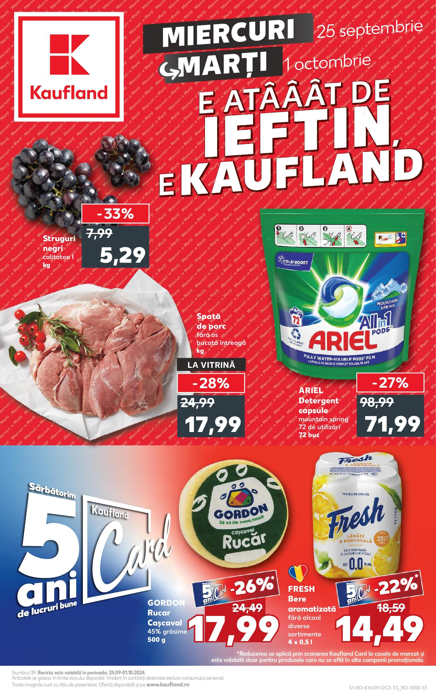 Catalog Kaufland de la 25.09.2024 - Revista "Catalog nou - Bucureşti" - Pagină 1