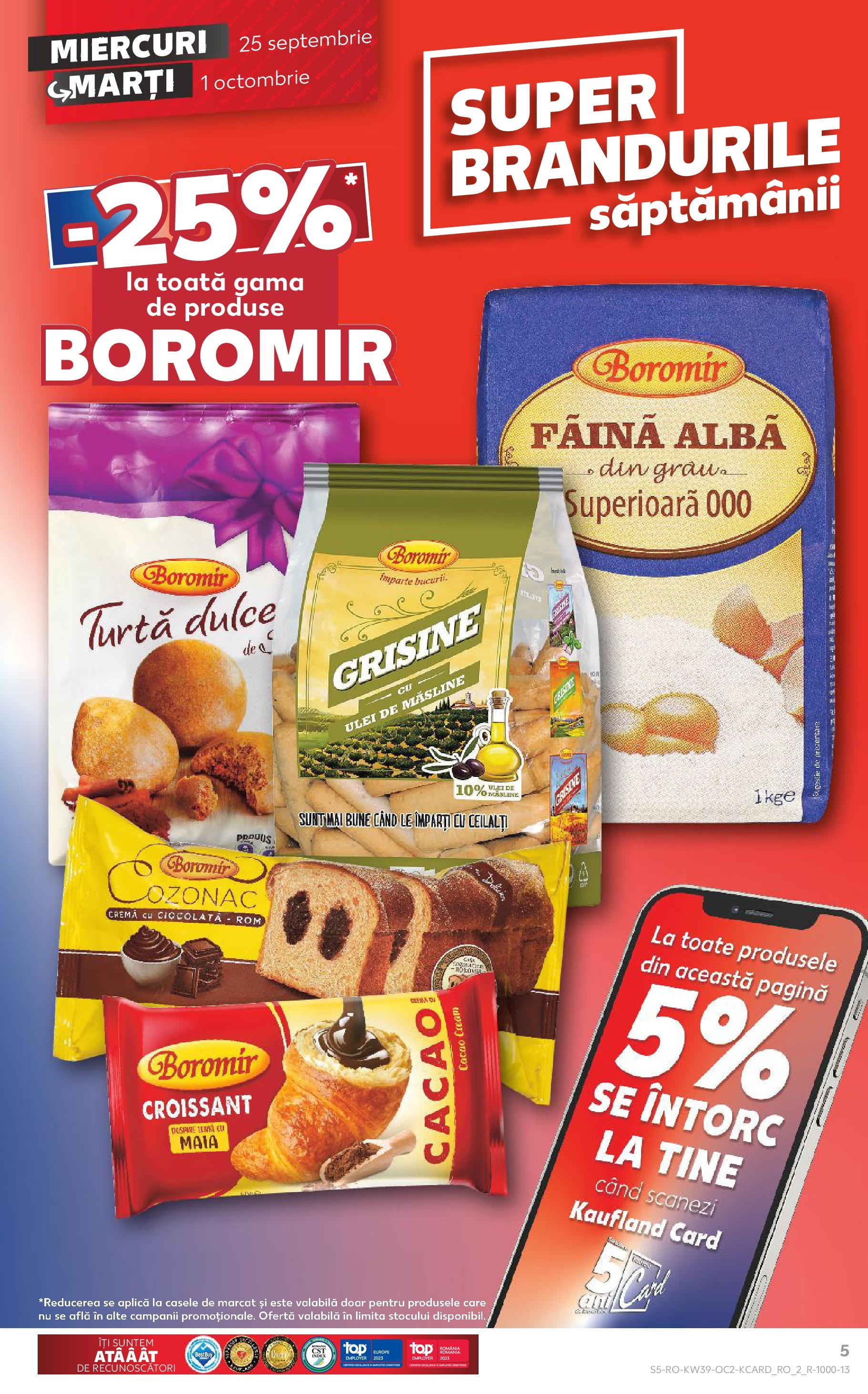 Catalog Kaufland - Bucureşti 25.09.2024 - Revista si Oferta | Pagină: 5 | Produse: Măsline, Cremă, Ulei, Turtă dulce