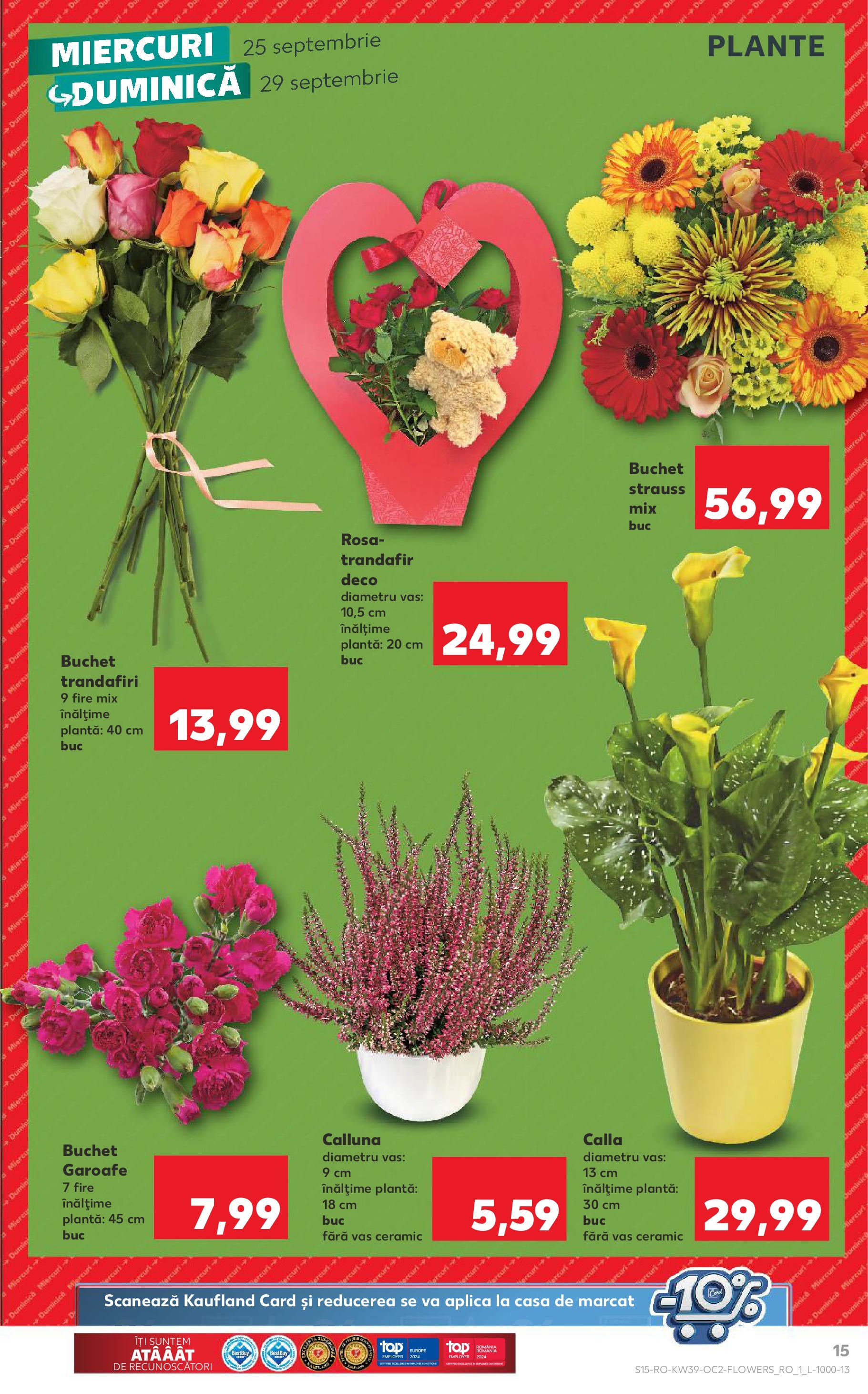 Catalog Kaufland - Bucureşti 25.09.2024 - Revista si Oferta | Pagină: 15 | Produse: Trandafir