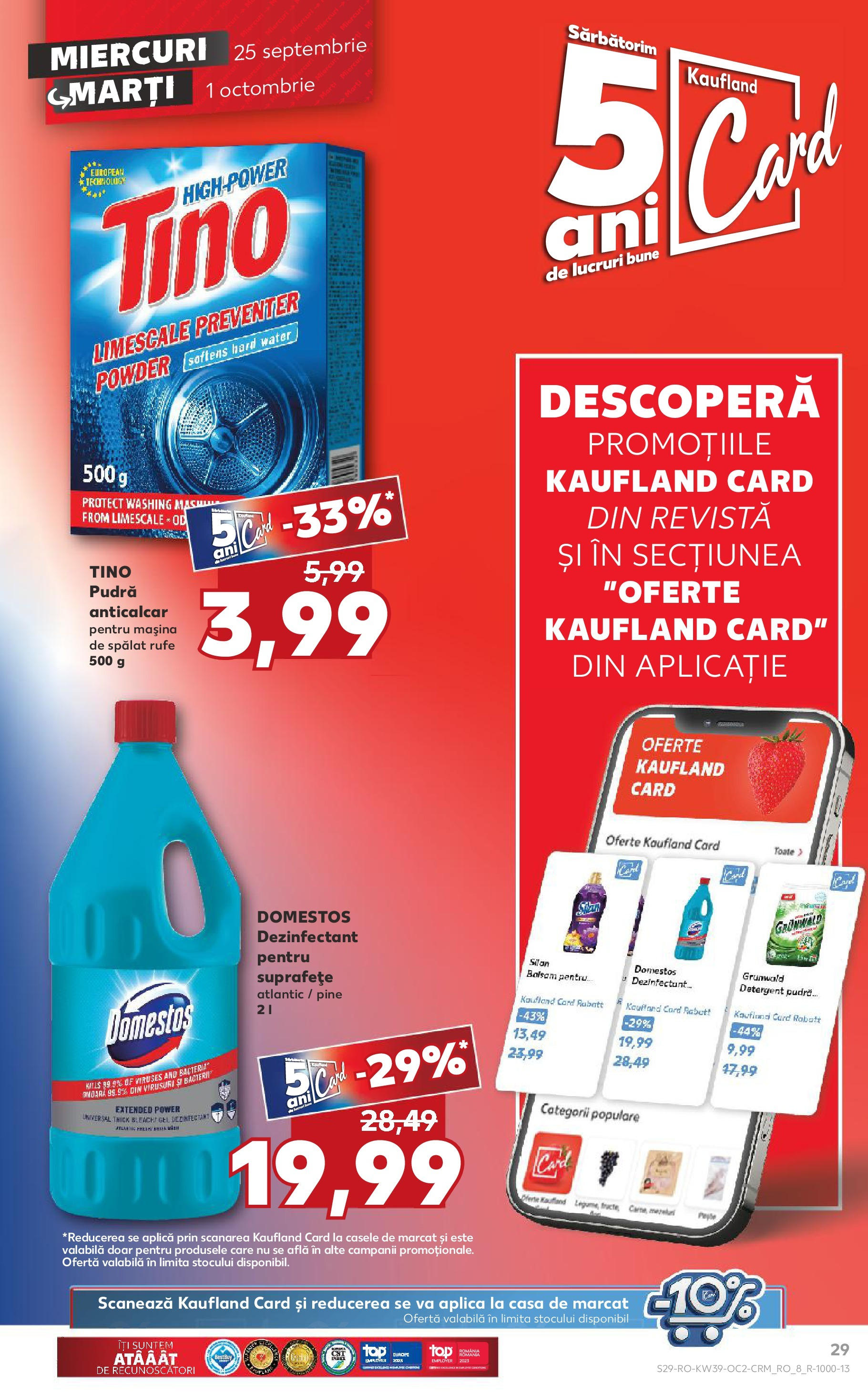 Catalog Kaufland - Sibiu 25.09.2024 - Revista si Oferta | Pagină: 29