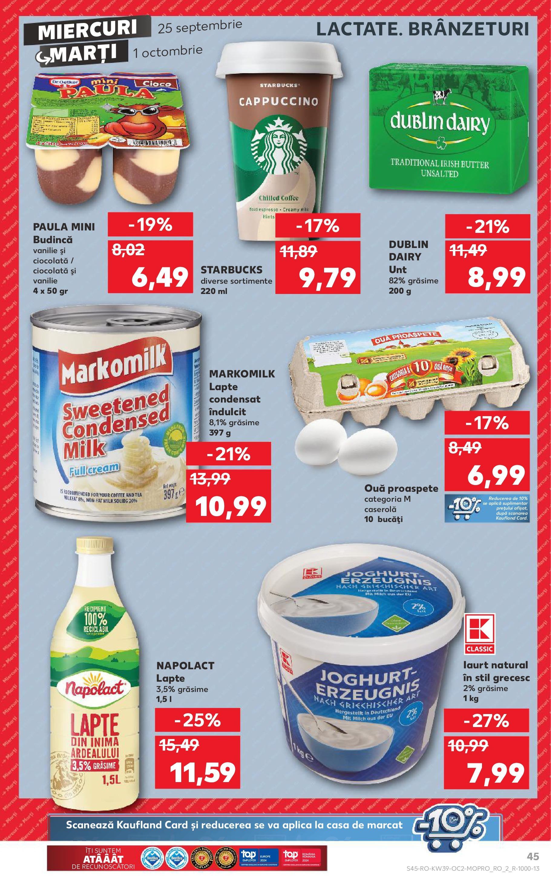 Catalog Kaufland - Sibiu 25.09.2024 - Revista si Oferta | Pagină: 45 | Produse: Top, Duș, Ouă, Ciocolată