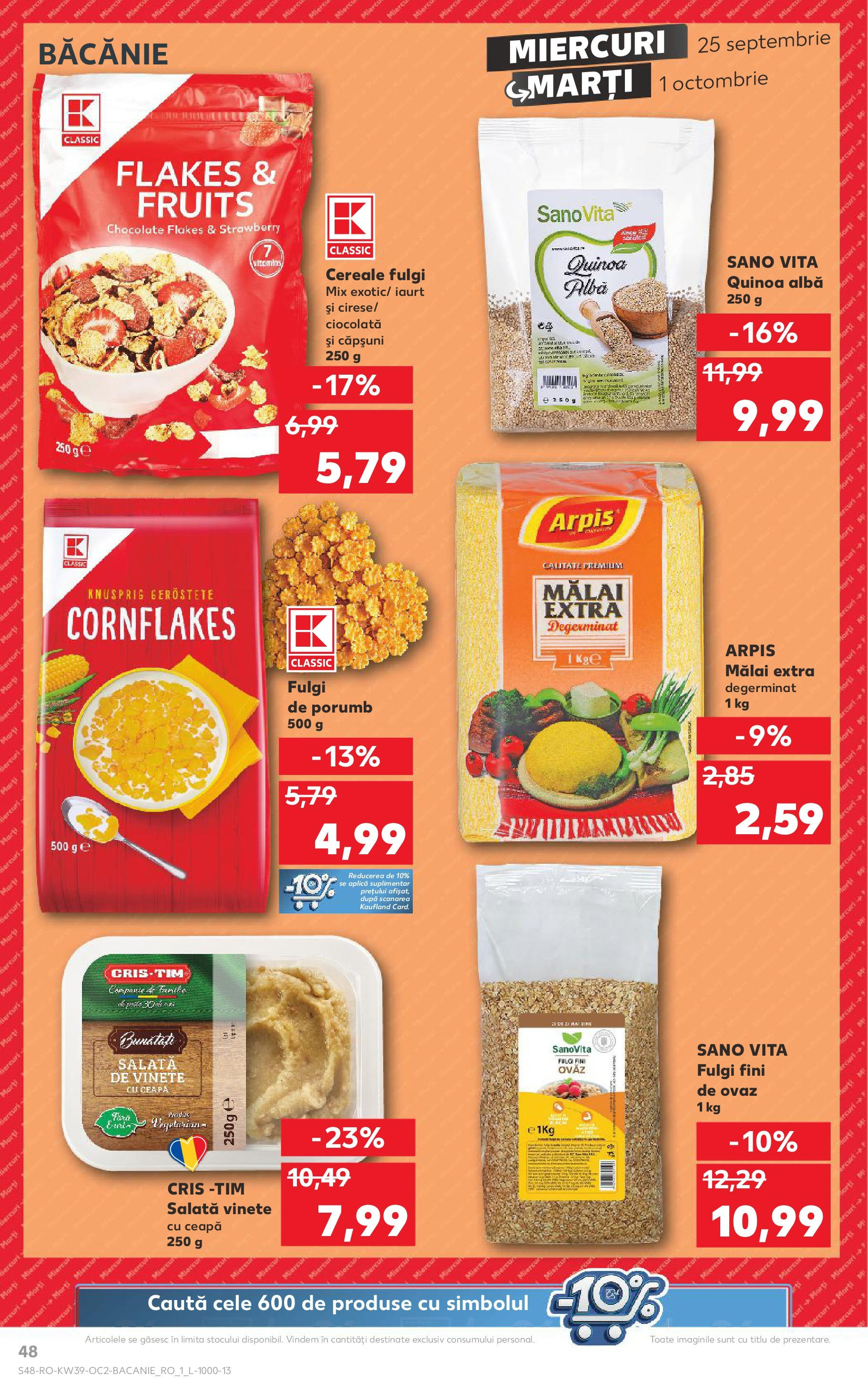 Catalog Kaufland - Bucureşti 25.09.2024 - Revista si Oferta | Pagină: 48 | Produse: Căpșuni, Cereale, Cireșe, Salată