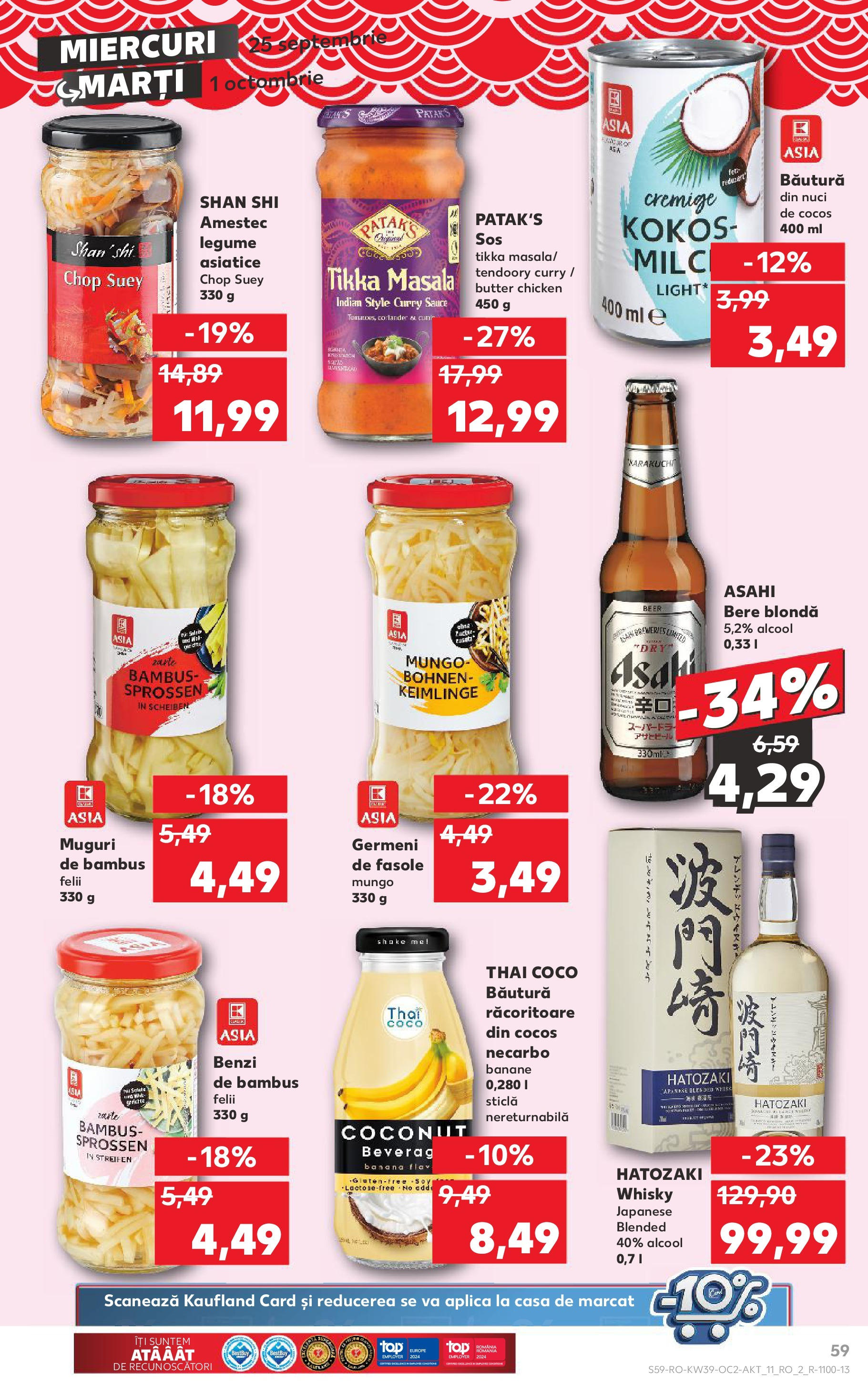 Catalog Kaufland - Sibiu 25.09.2024 - Revista si Oferta | Pagină: 59 | Produse: Bere, Banane, Nuci, Legume