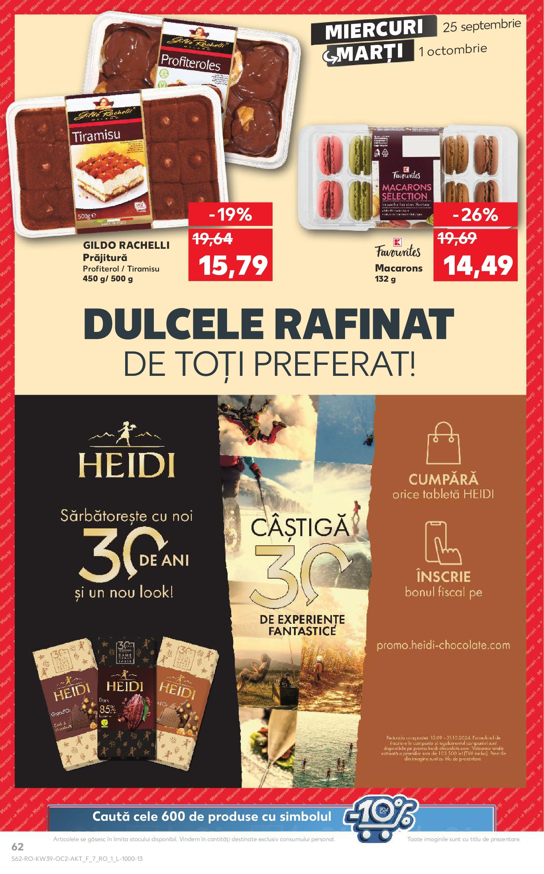 Catalog Kaufland - Sibiu 25.09.2024 - Revista si Oferta | Pagină: 62 | Produse: Tabletă, Prăjitură, Tiramisu, Macarons