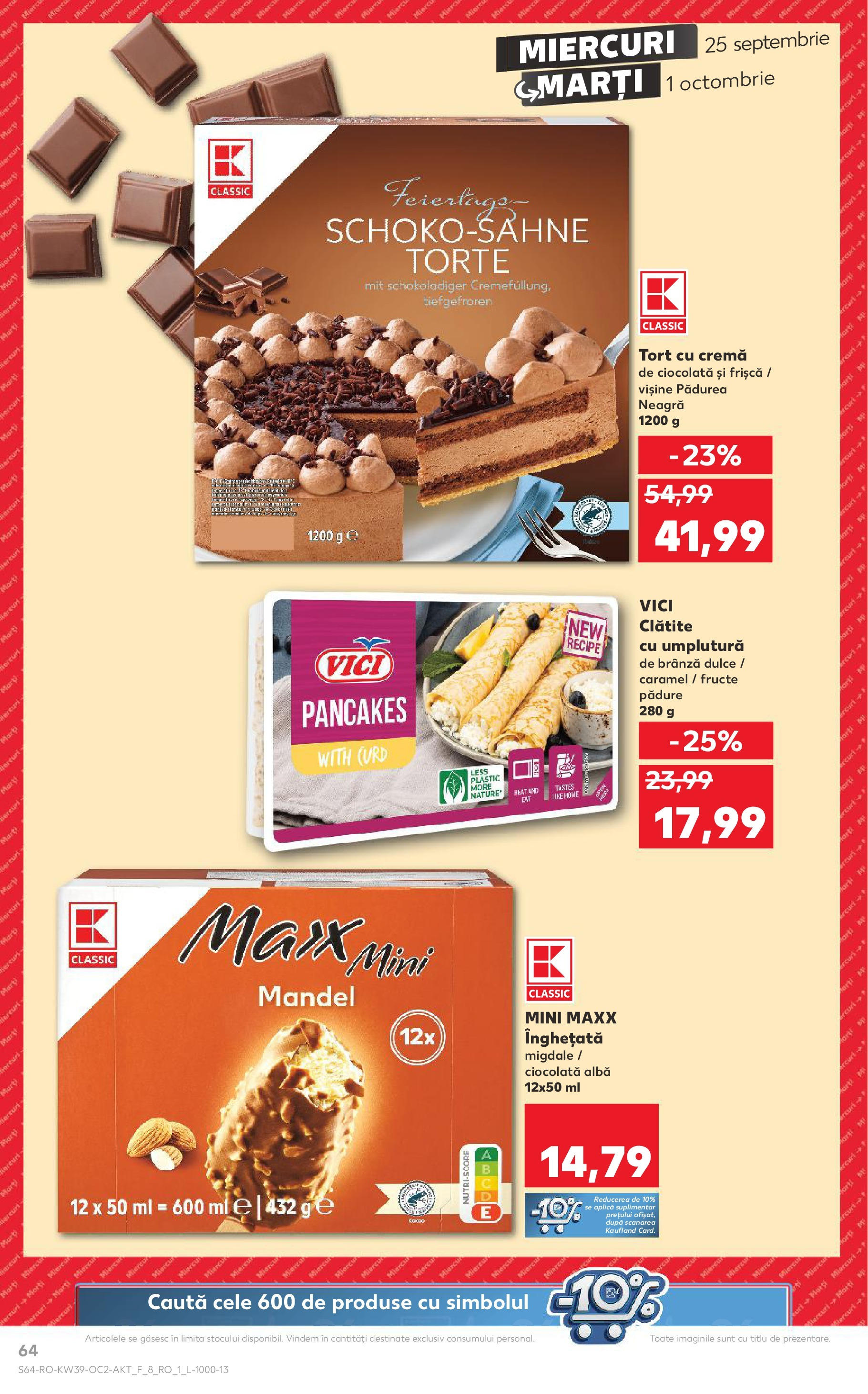 Catalog Kaufland - Sibiu 25.09.2024 - Revista si Oferta | Pagină: 64 | Produse: Migdale, Cremă, Frișcă, Înghețată