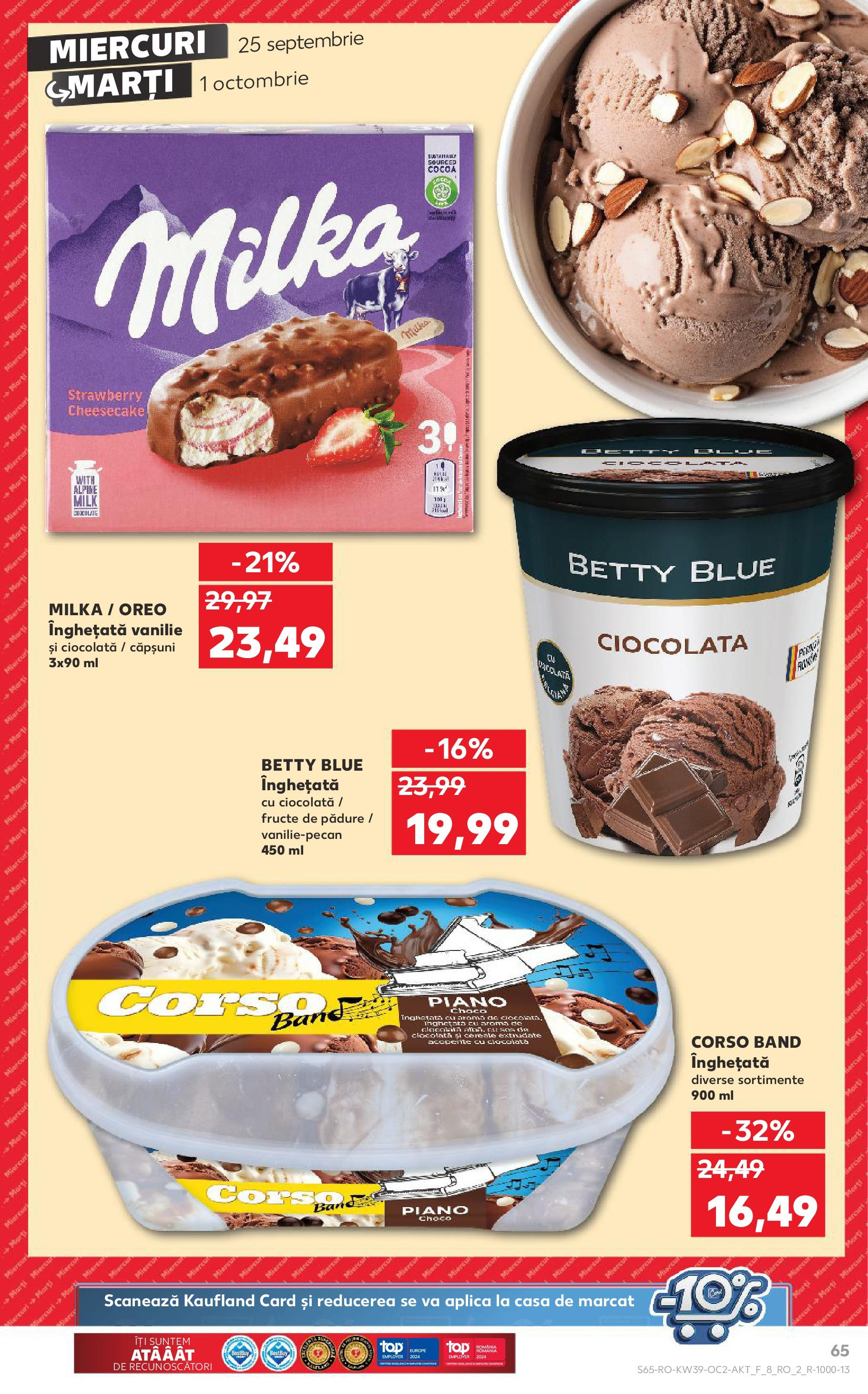 Catalog Kaufland - Bucureşti 25.09.2024 - Revista si Oferta | Pagină: 65 | Produse: Cereale, Înghețată, Fructe, Sos