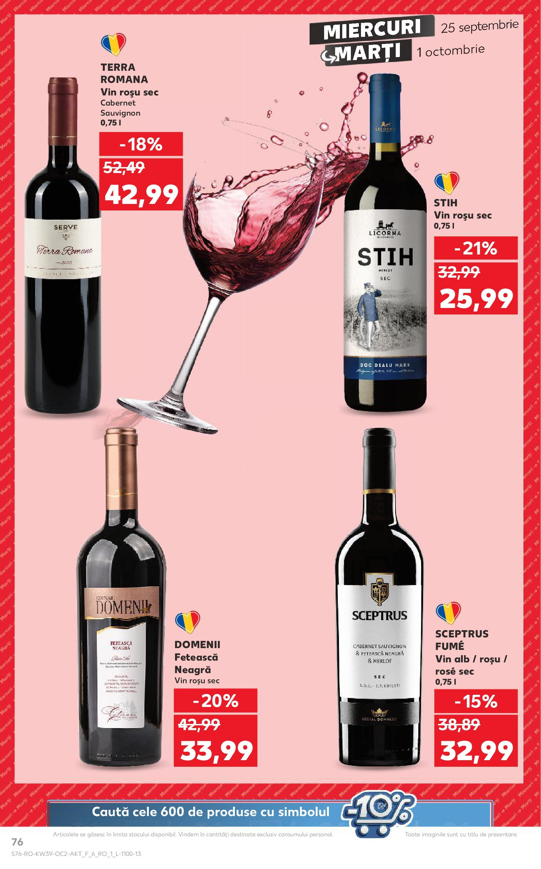 Catalog Kaufland - Sibiu 25.09.2024 - Revista si Oferta | Pagină: 76 | Produse: Vin