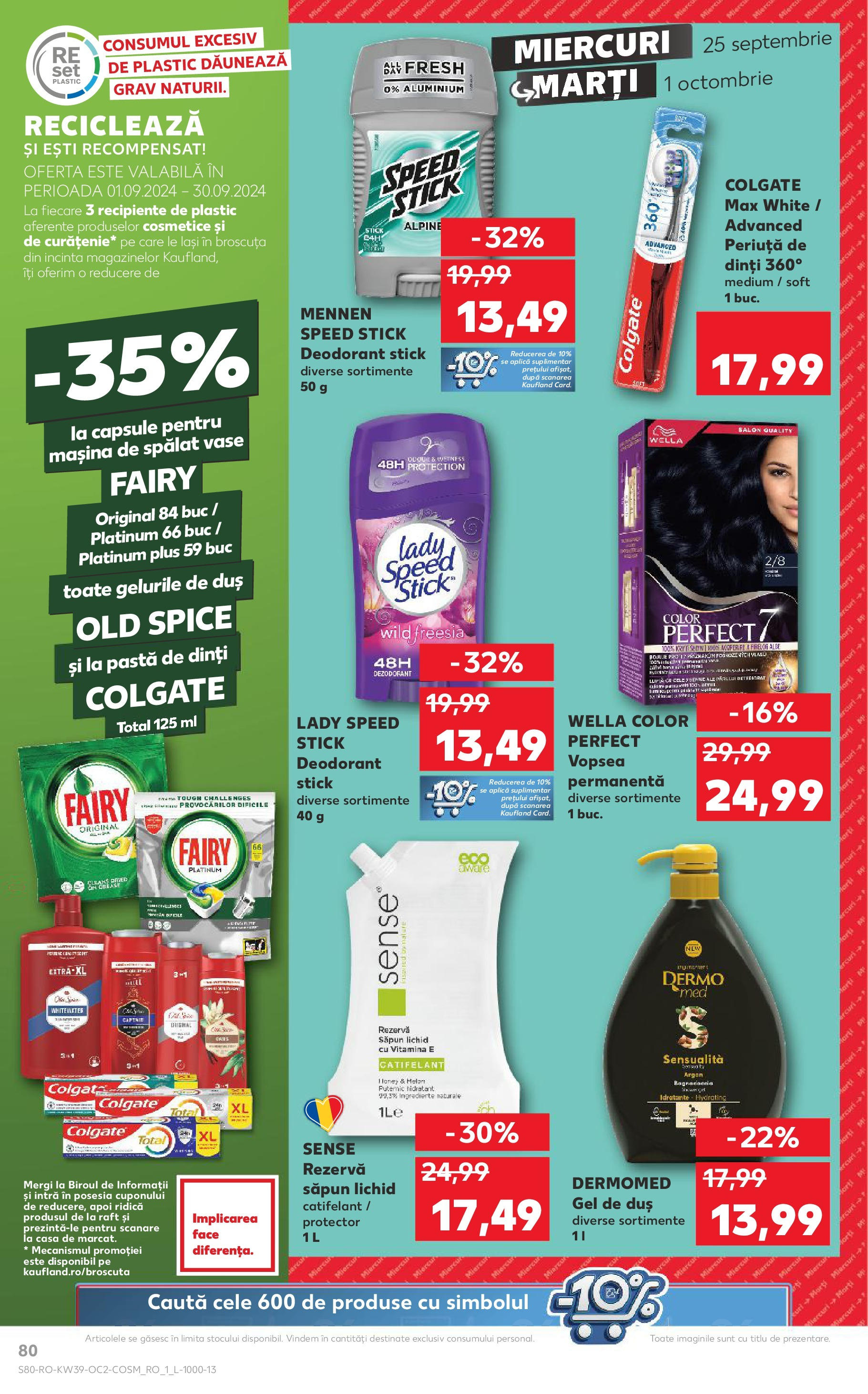 Catalog Kaufland - Bucureşti 25.09.2024 - Revista si Oferta | Pagină: 80 | Produse: Mașină De Spălat, Raft, Recipiente, Deodorant