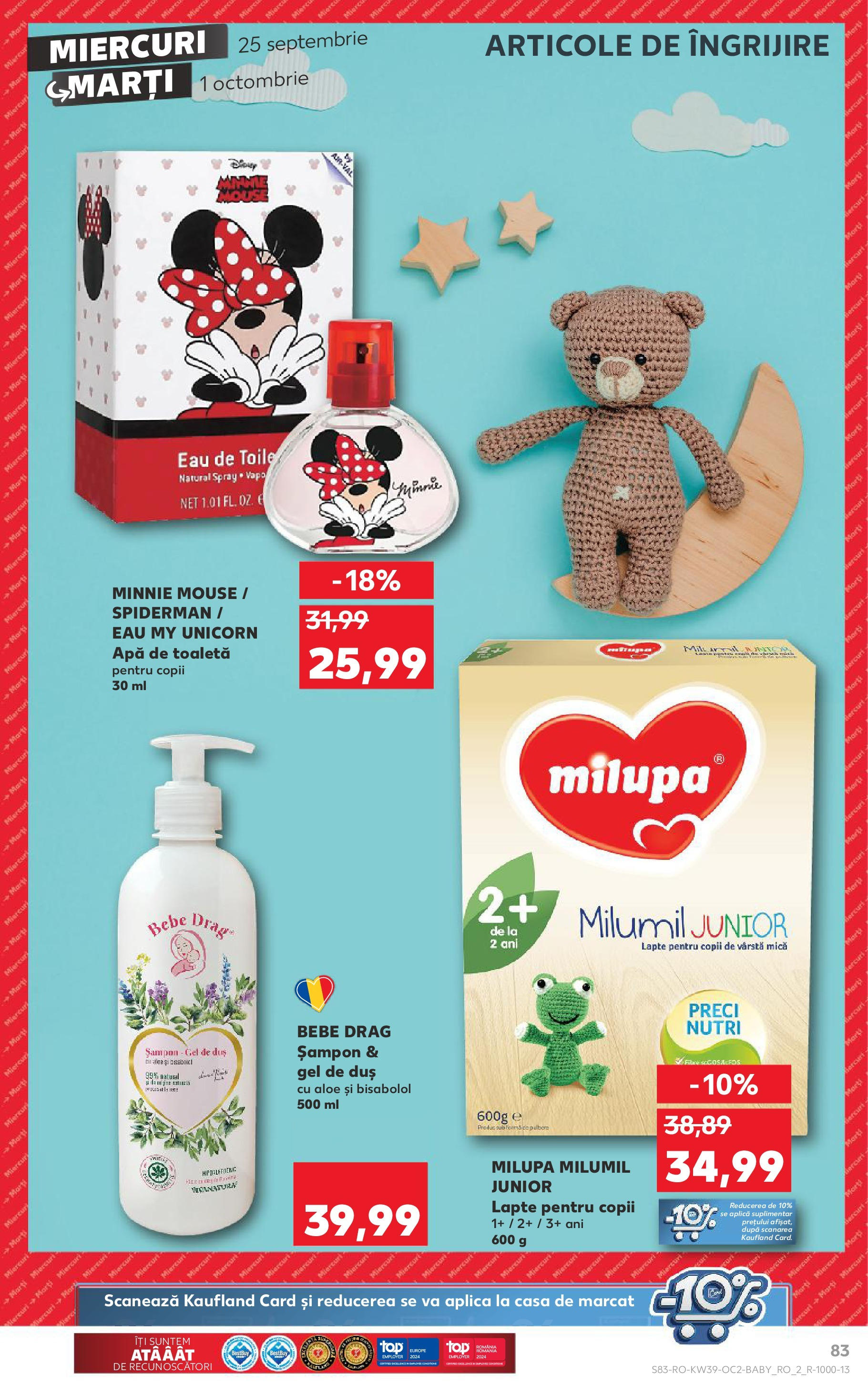 Catalog Kaufland - Bucureşti 25.09.2024 - Revista si Oferta | Pagină: 83 | Produse: Toaletă, Duș, Șampon, Gel de duș