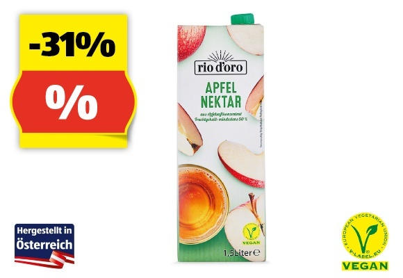 RIO D’ORO Apfel Nektar, 1,5 l