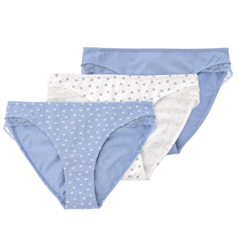 3 Damen Slips mit Spitze