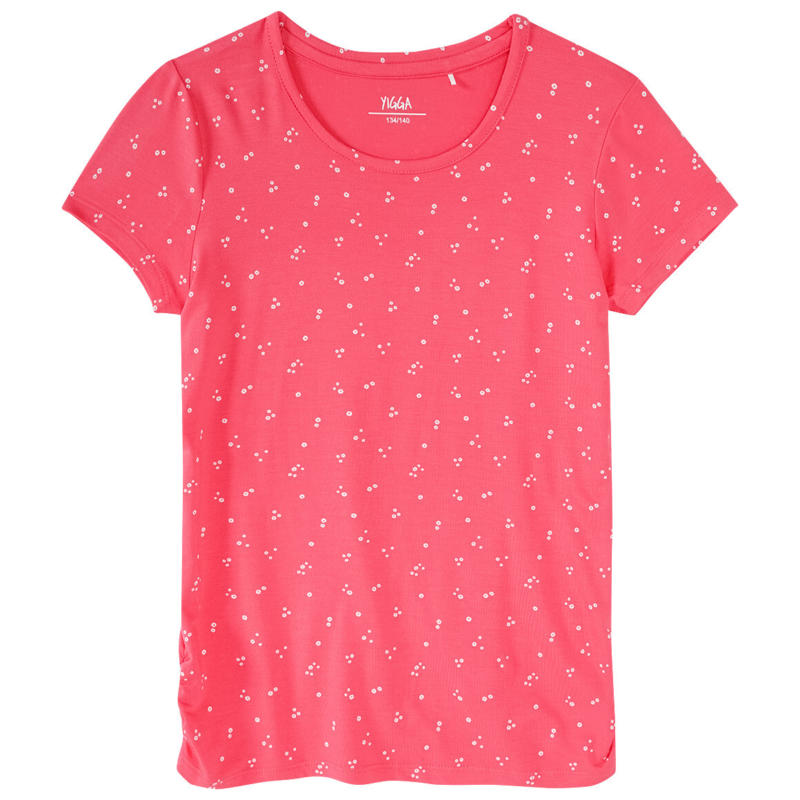 Mädchen T-Shirt mit Blumen-Print allover