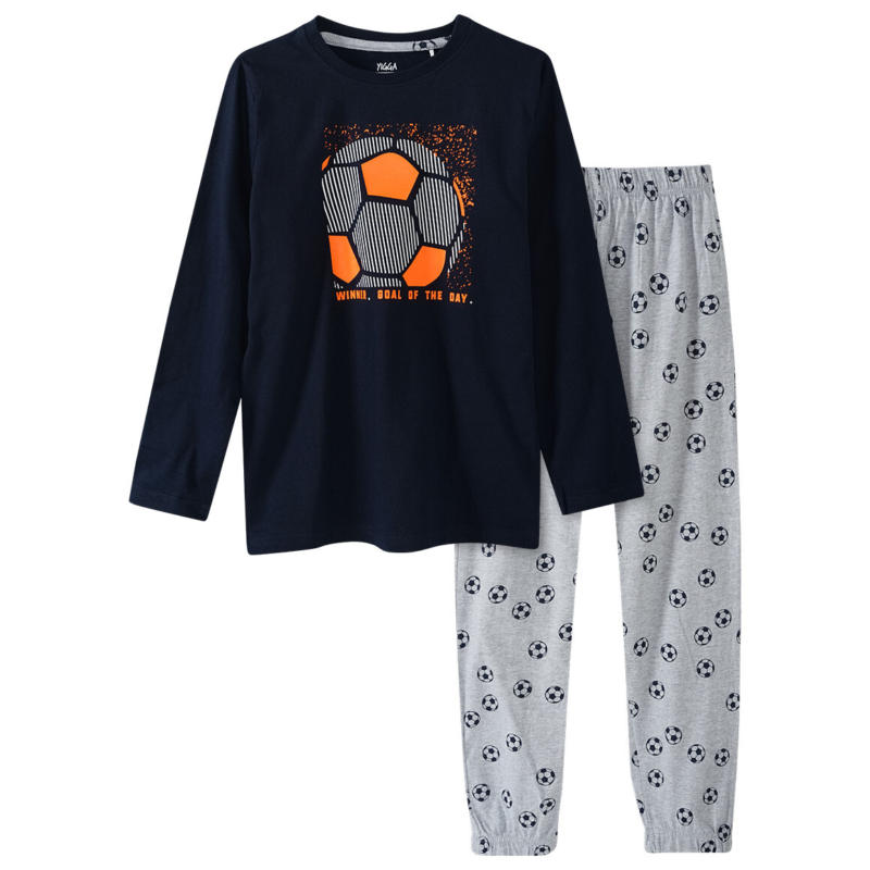 Jungen Schlafanzug mit Fußball-Print