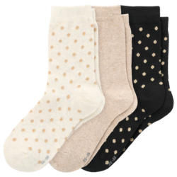 3 Paar Damen Socken mit Effektgarn