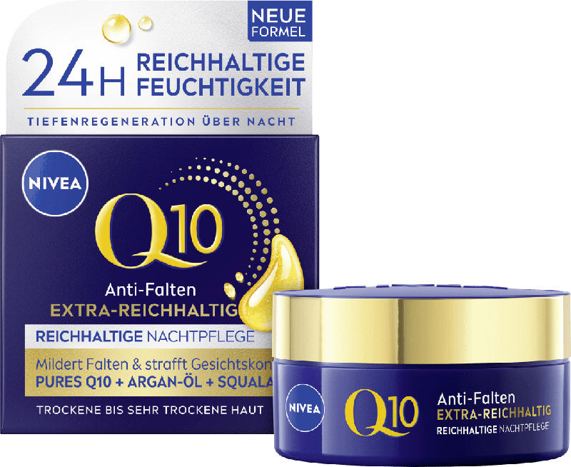 NIVEA Anti Falten Nachtcreme Q10 extra reichhaltig