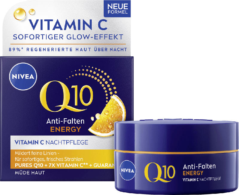 NIVEA Anti Falten Nachtcreme Q10 Energy