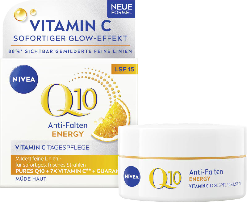 NIVEA Anti Falten Gesichtscreme Q10 Energy LSF 15