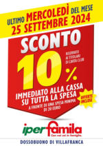 Iperfamila Sconto 10% - al 25.09.2024