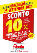 Famila Superstore Sconto 10% - al 30.10.2024