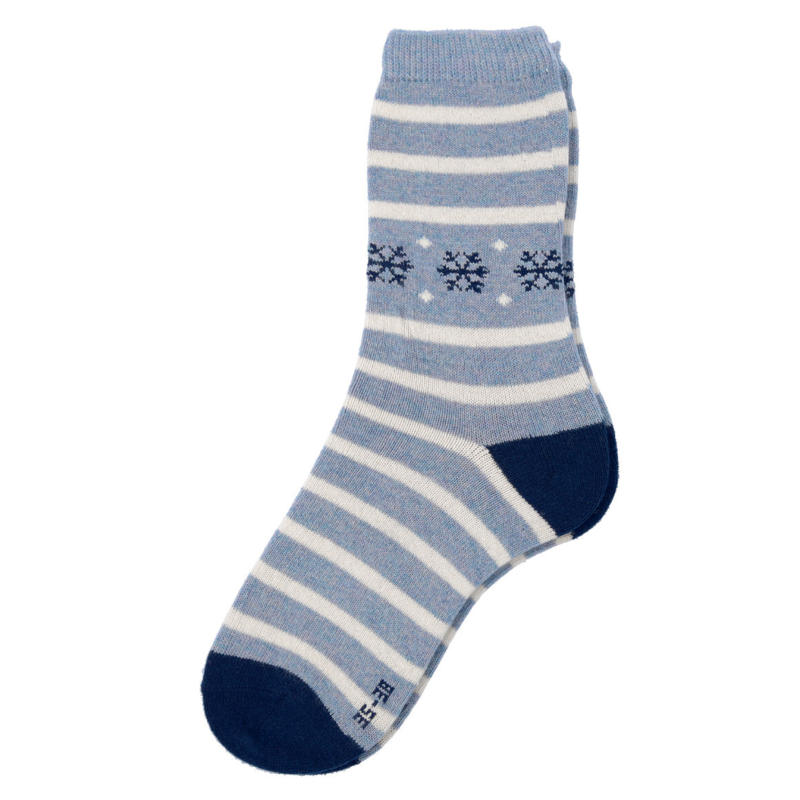 1 Paar Damen Socken mit Schneeflocken-Motiv