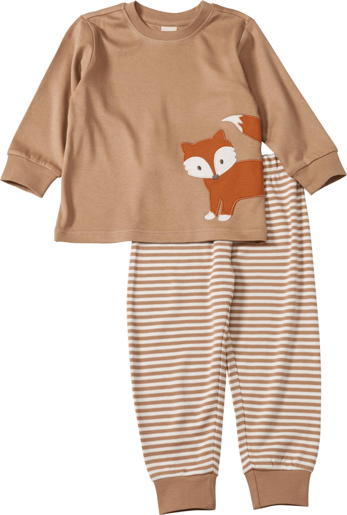 ALANA Schlafanzug mit Fuchs-Motiv, braun, Gr. 92