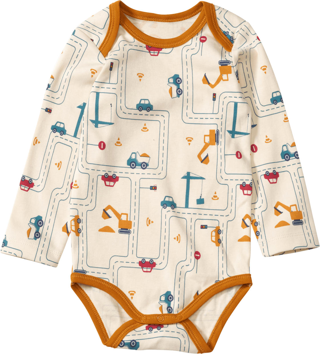 ALANA Body Langarm mit Baustellen-Muster, beige, Gr. 74/80