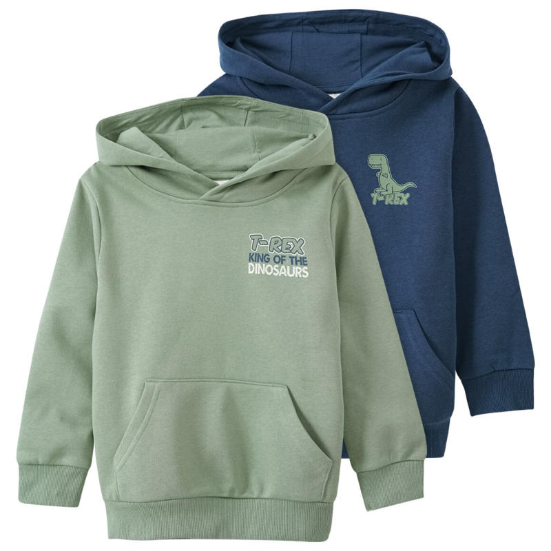 2 Jungen Hoodies mit kleinem Print (Nur online)