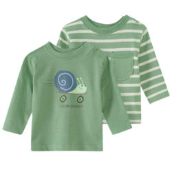 2 Newborn Langarmshirts aus Bio-Baumwolle (Nur online)