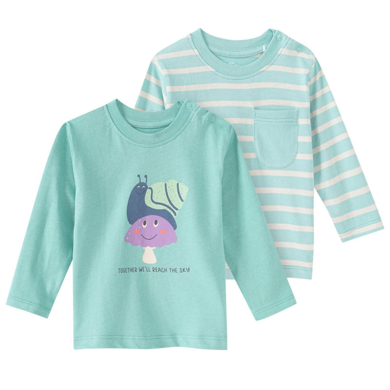 2 Baby Langarmshirts aus Bio-Baumwolle (Nur online)