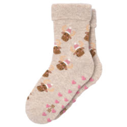 1 Paar Damen Frottee-Socken mit Muster