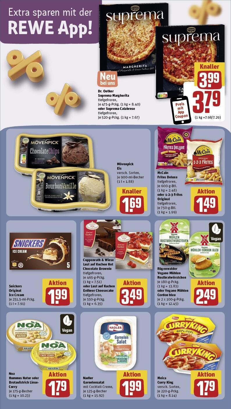 Rewe - Hildesheim / Himmelsthür, Schleitweg/ Runde Wiese 4 (ab 30.09.2024) zum Blättern » Angebote | Seite: 16 | Produkte: Garnelen, Snickers, Meica, Kuchen