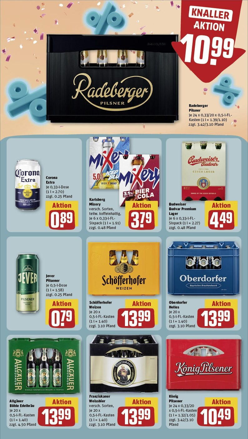 Rewe - Hildesheim / Himmelsthür, Schleitweg/ Runde Wiese 4 (ab 30.09.2024) zum Blättern » Angebote | Seite: 18 | Produkte: Franziskaner, Mixer, Weißbier, Mixery