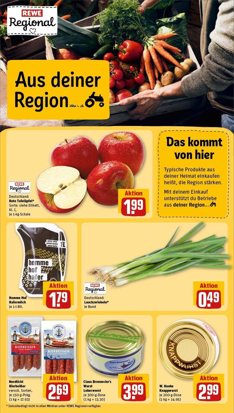 Rewe - Hildesheim / Himmelsthür, Schleitweg/ Runde Wiese 4 (ab 30.09.2024) zum Blättern » Angebote | Seite: 9 | Produkte: Hafermilch, Wurst