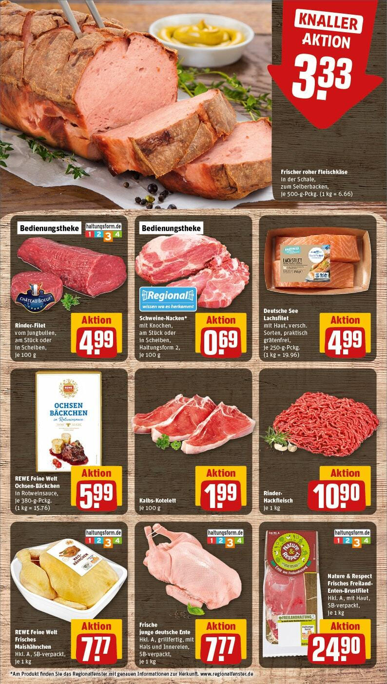 Rewe - Hildesheim / Himmelsthür, Schleitweg/ Runde Wiese 4 (ab 30.09.2024) zum Blättern » Angebote | Seite: 12 | Produkte: Hahnchen, Rinderfilet, Ente, Hackfleisch