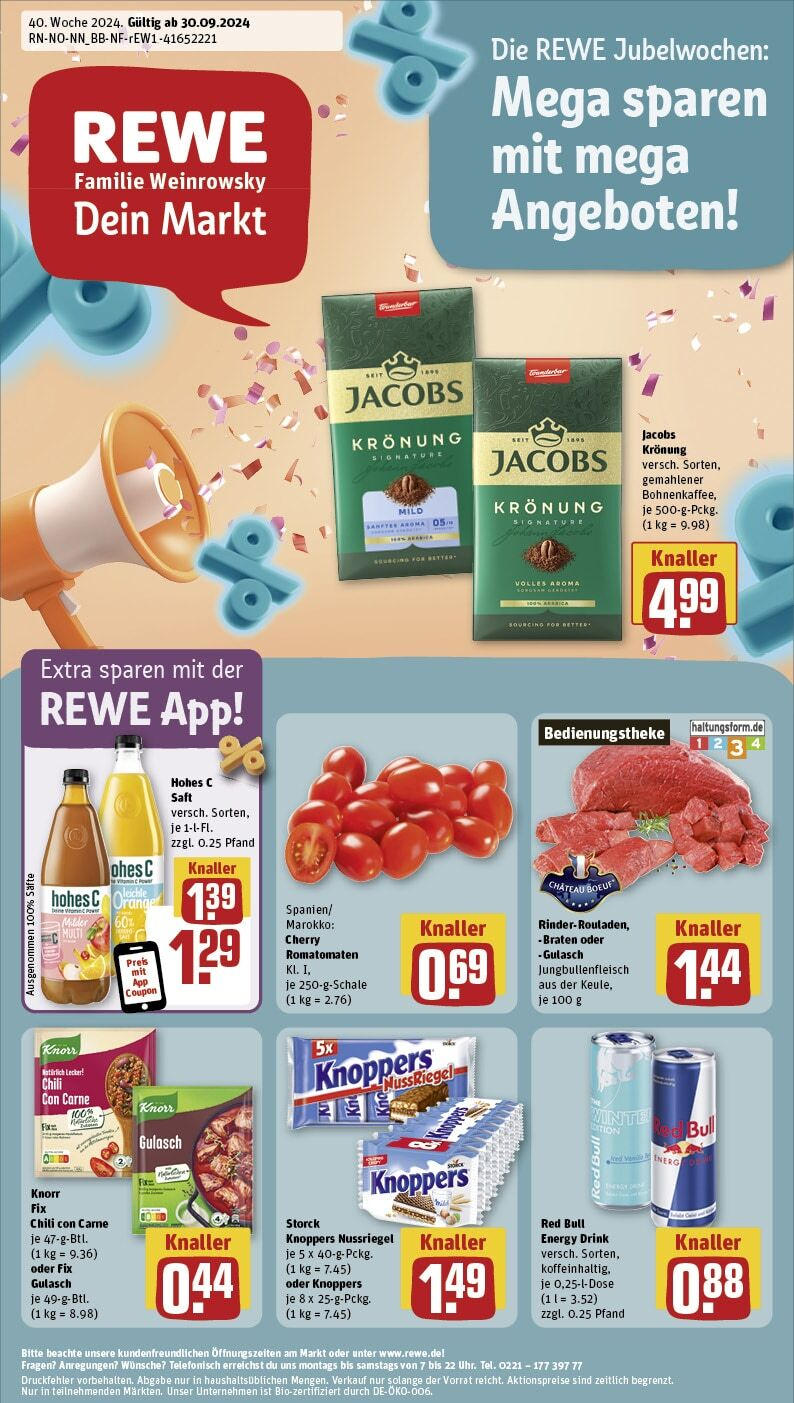 REWE Prospekt ab 30.09.2024 nächste Woche - Drochtersen, Drochterser Straße 3