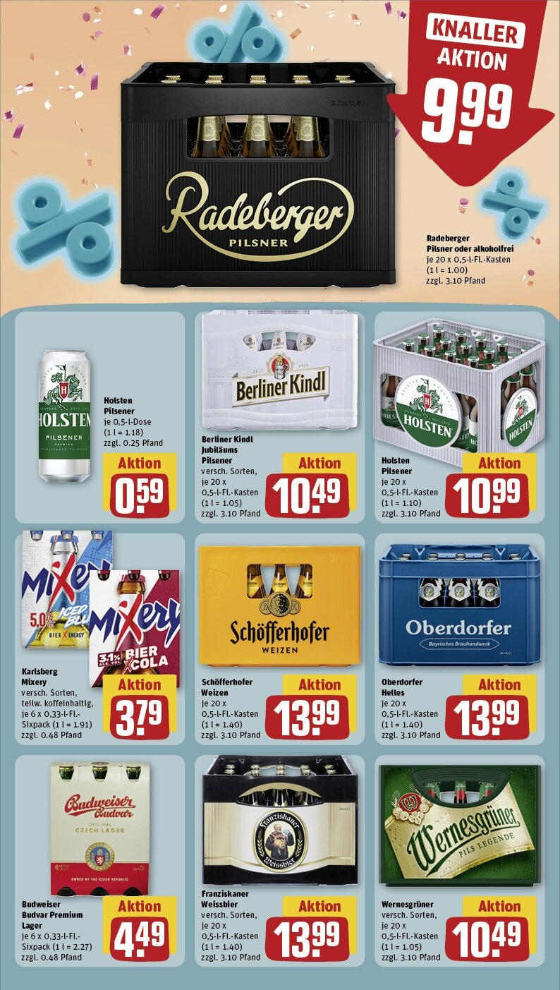 Rewe - Berlin / Pankow, Neumannstraße 13 (ab 30.09.2024) zum Blättern » Angebote | Seite: 20 | Produkte: Berliner, Weißbier, Pils, Holsten