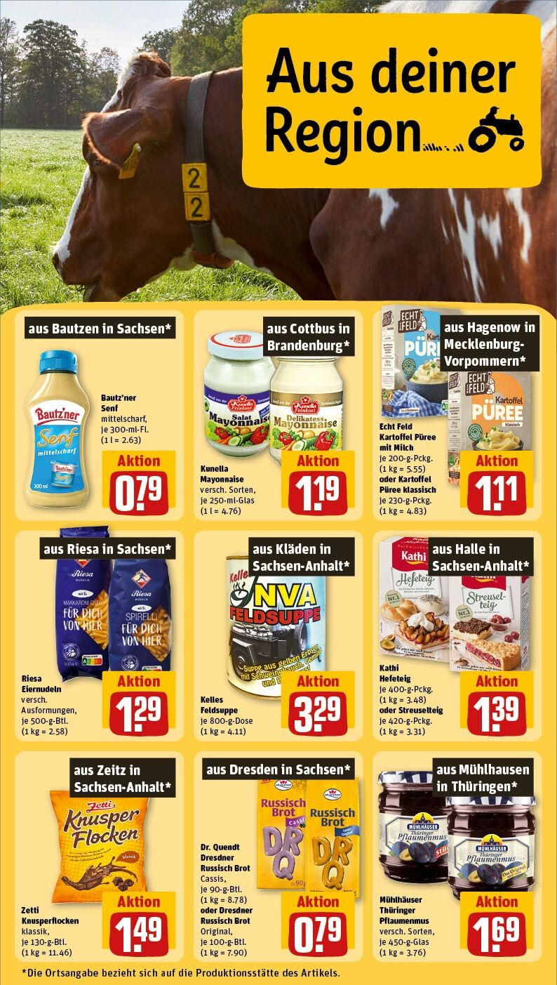 Rewe - Berlin / Pankow, Neumannstraße 13 (ab 30.09.2024) zum Blättern » Angebote | Seite: 25 | Produkte: Milch, Mayonnaise, Brot, Flocken